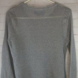 Vera Wang Simply Vera Mesh Light Gray Sweater